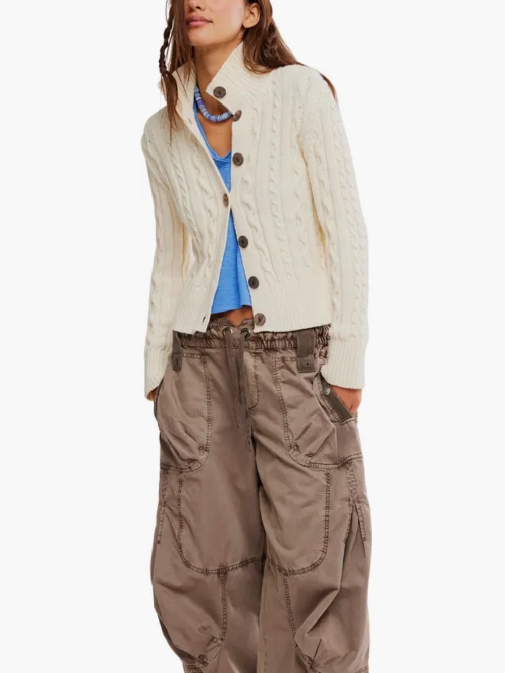 Free People • Cable Stitch Cardigan
